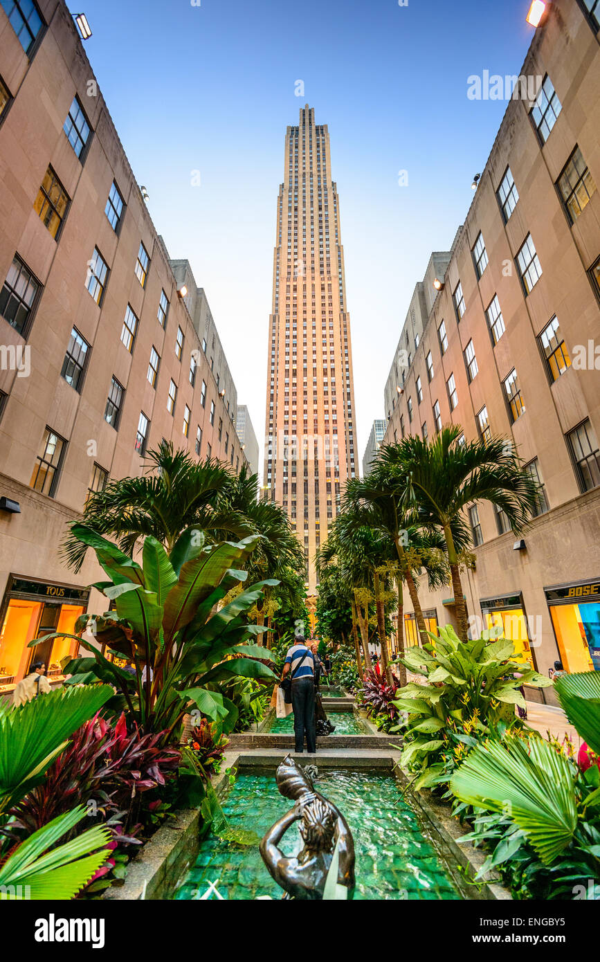 New York City am Rockefeller Center im Sommer. Stockfoto