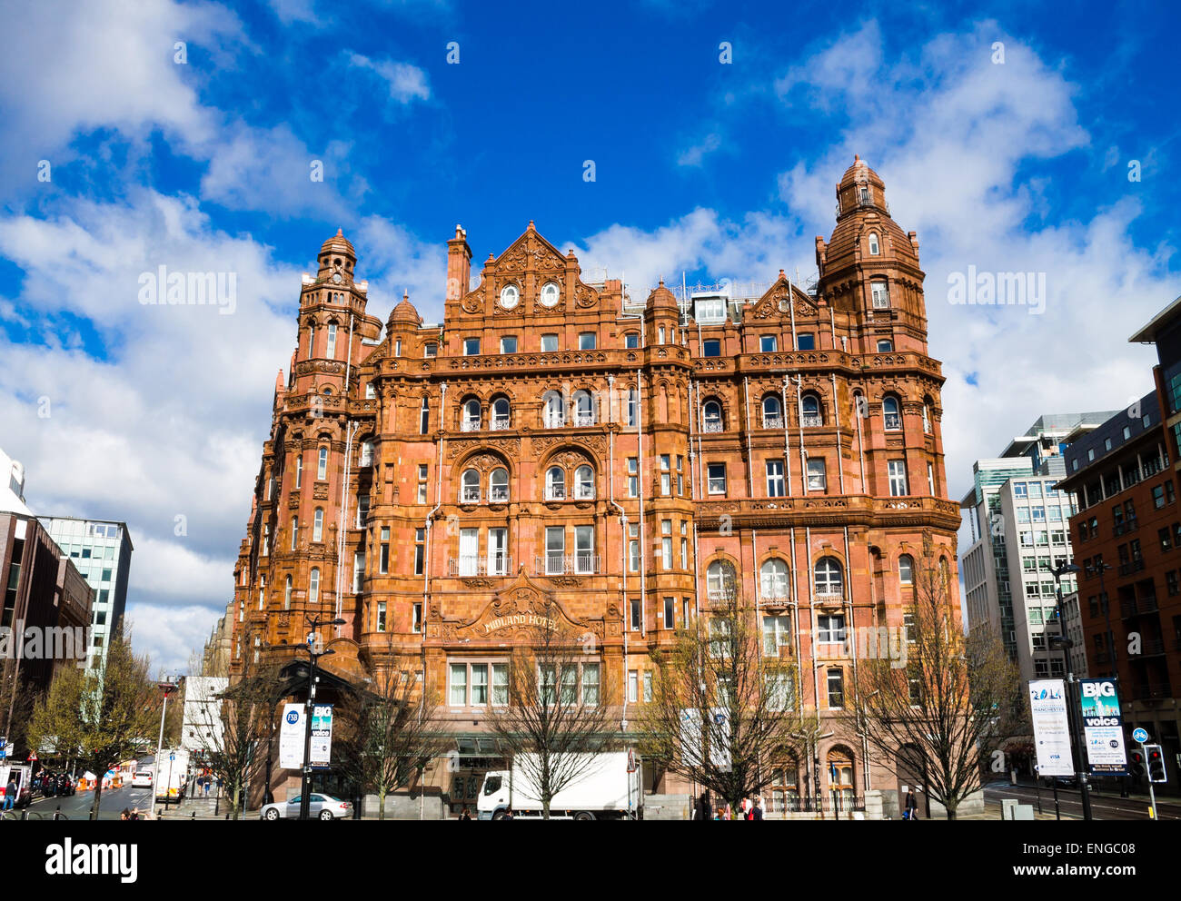 Midland Hotel im Zentrum von Manchester, Vereinigtes Königreich. Stockfoto