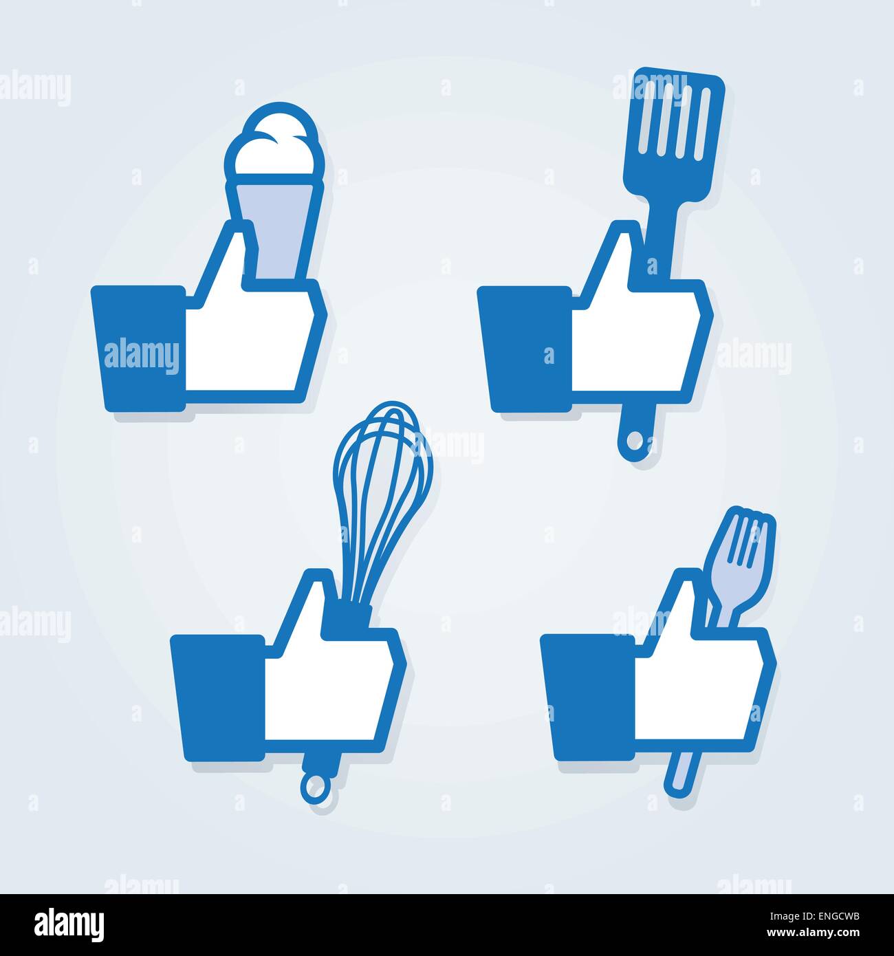 Vektor Kochen Daumen nach oben Stock Vektor