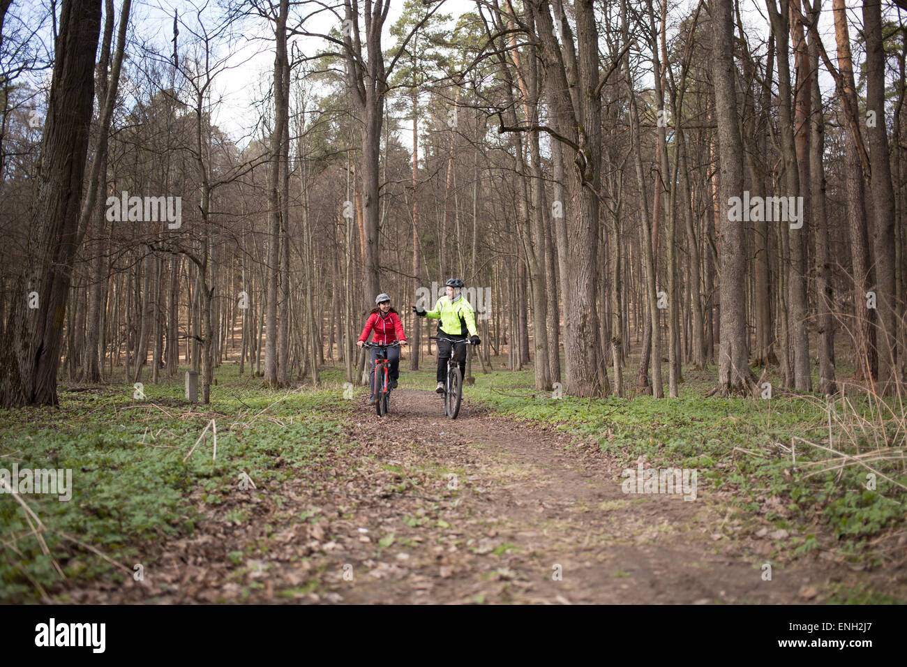 Aktive Familie Radfahren Stockfoto