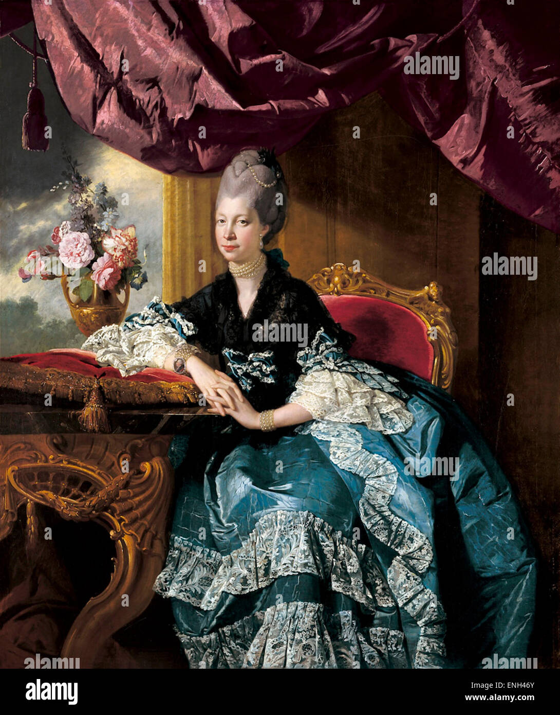 Königin Charlotte von Großbritannien und Irland und Ehefrau von König George III Stockfoto