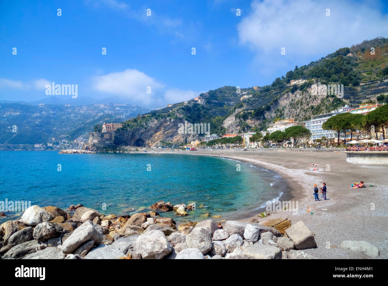 Maiori, Küste von Amalfi, Salerno, Kampanien, Italien Stockfoto