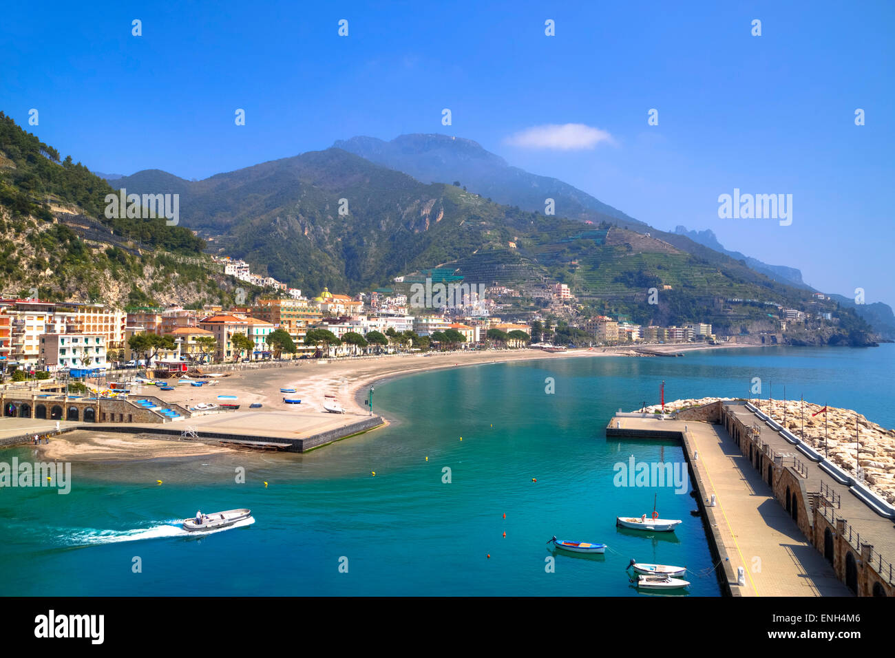 Maiori, Küste von Amalfi, Salerno, Kampanien, Italien Stockfoto