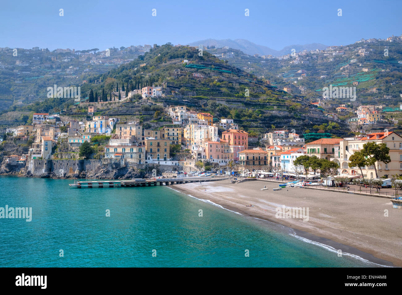 Minori, Amalfiküste, Kampanien, Italien Stockfoto
