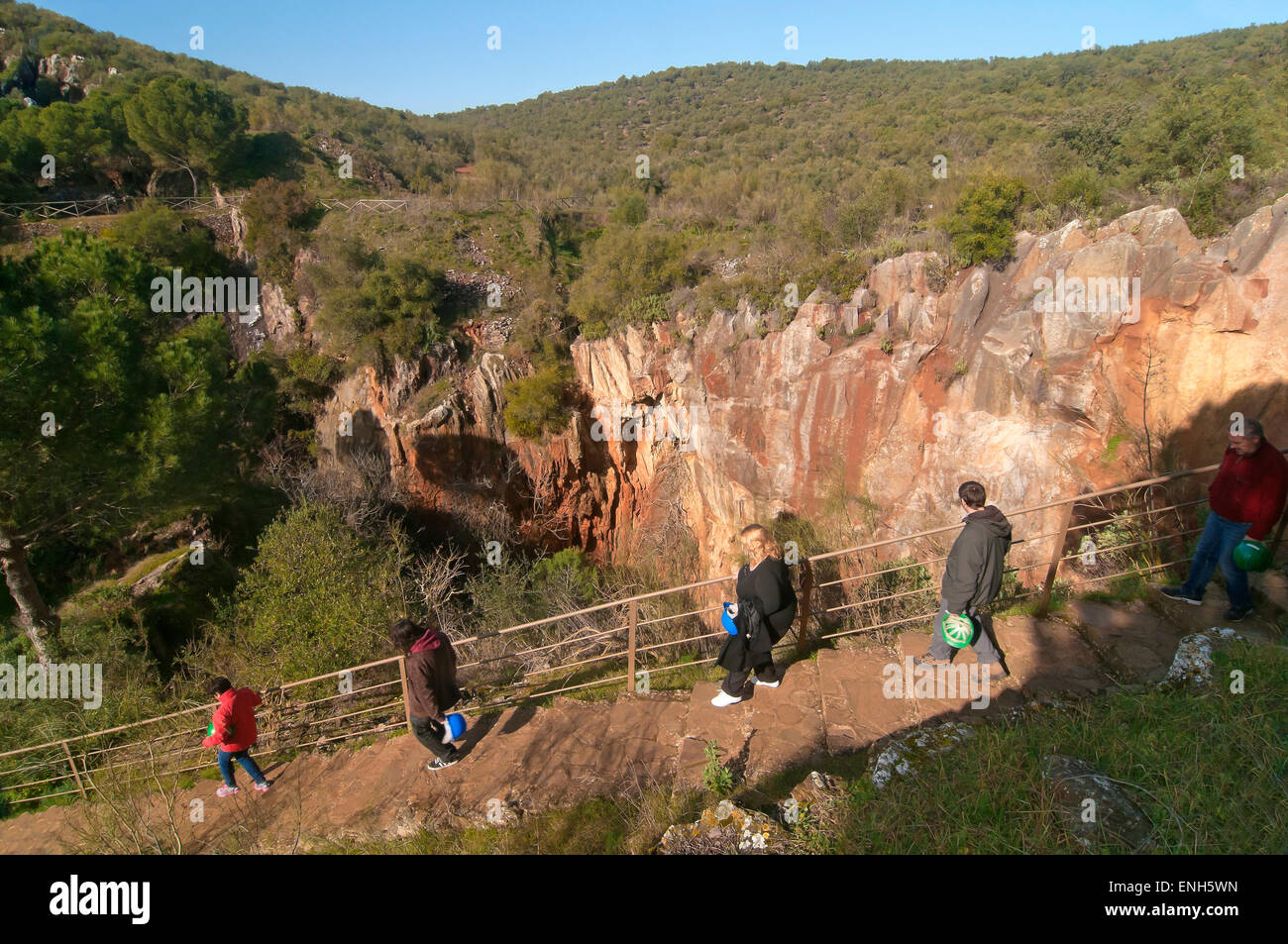 Naturdenkmal - Mina La Jayona - Fuente del Arco, Badajoz Provinz, Region Extremadura, Spanien, Europa Stockfoto