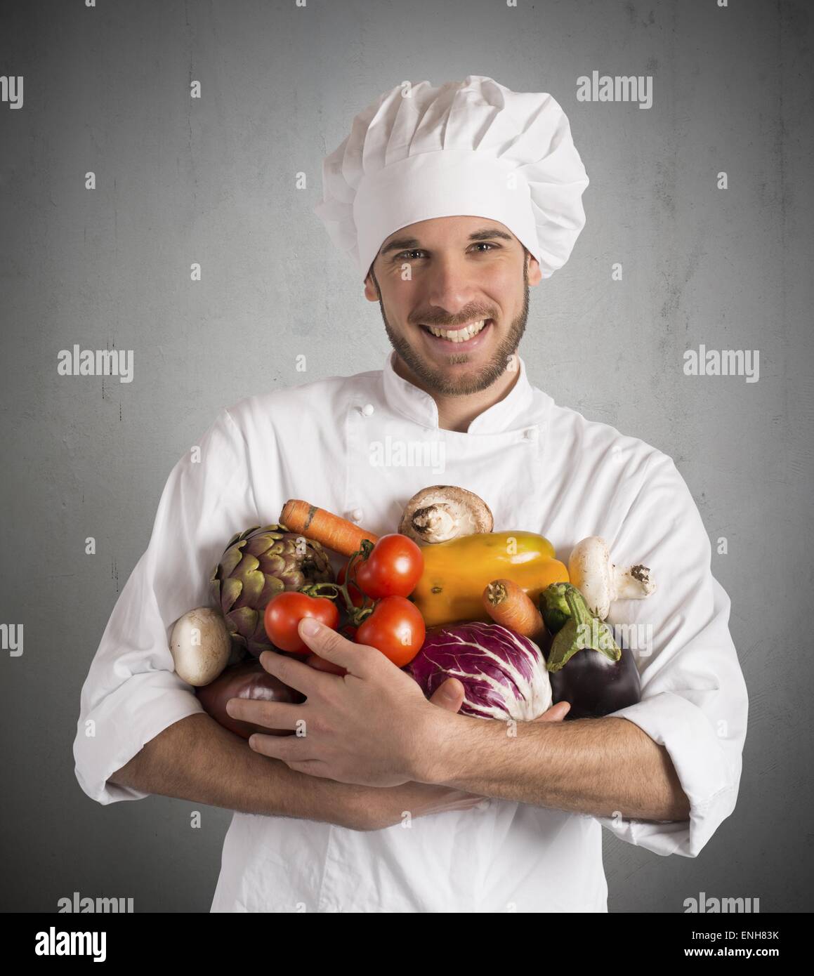 Vegetarische Koch Stockfoto