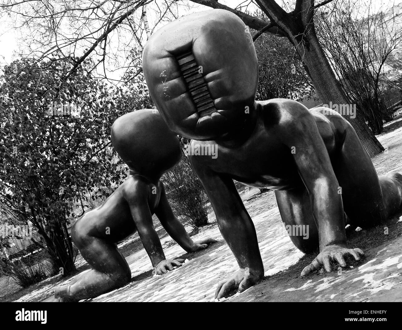 David Cerny Baby Skulptur, Prag, Tschechische Republik, Kunst, Street Art, Statuen, Historic, Tourismus, moderne Kunst Stockfoto