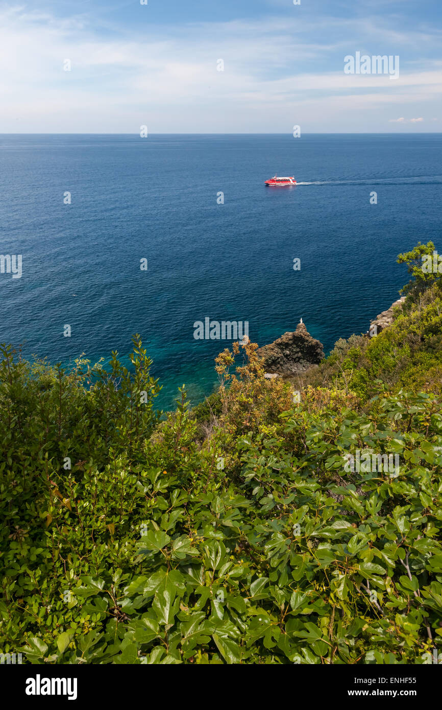 Insel Elba, Meer und Felsen Stockfoto