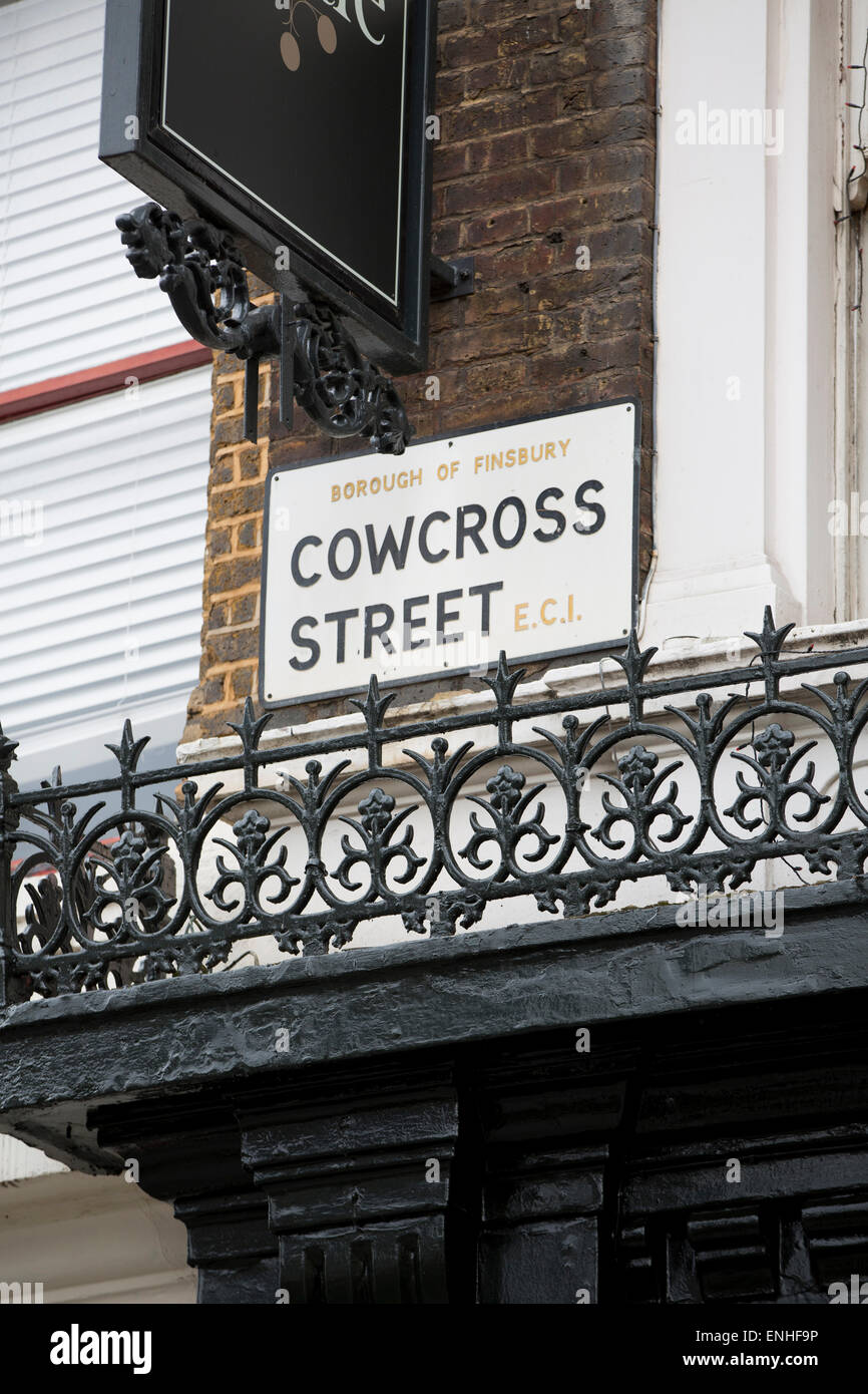 Cowcross Street, Farringdon, London EC1 Stockfoto