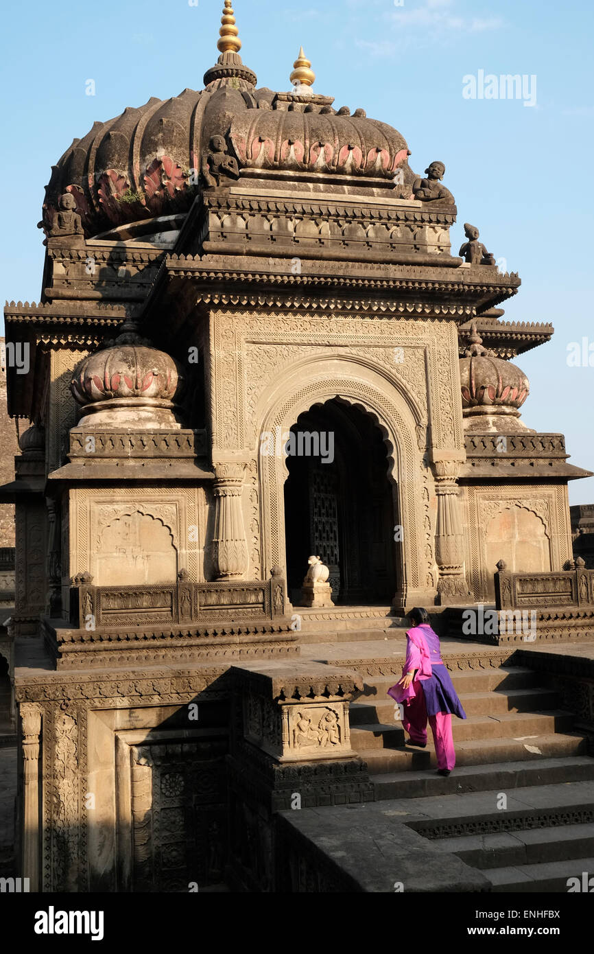 Tempel im Fort Ahilya in Maheshwar. Stockfoto