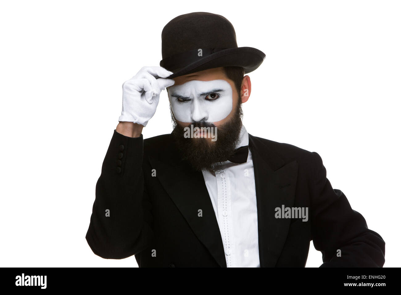 Porträt der verdächtige mime Stockfoto
