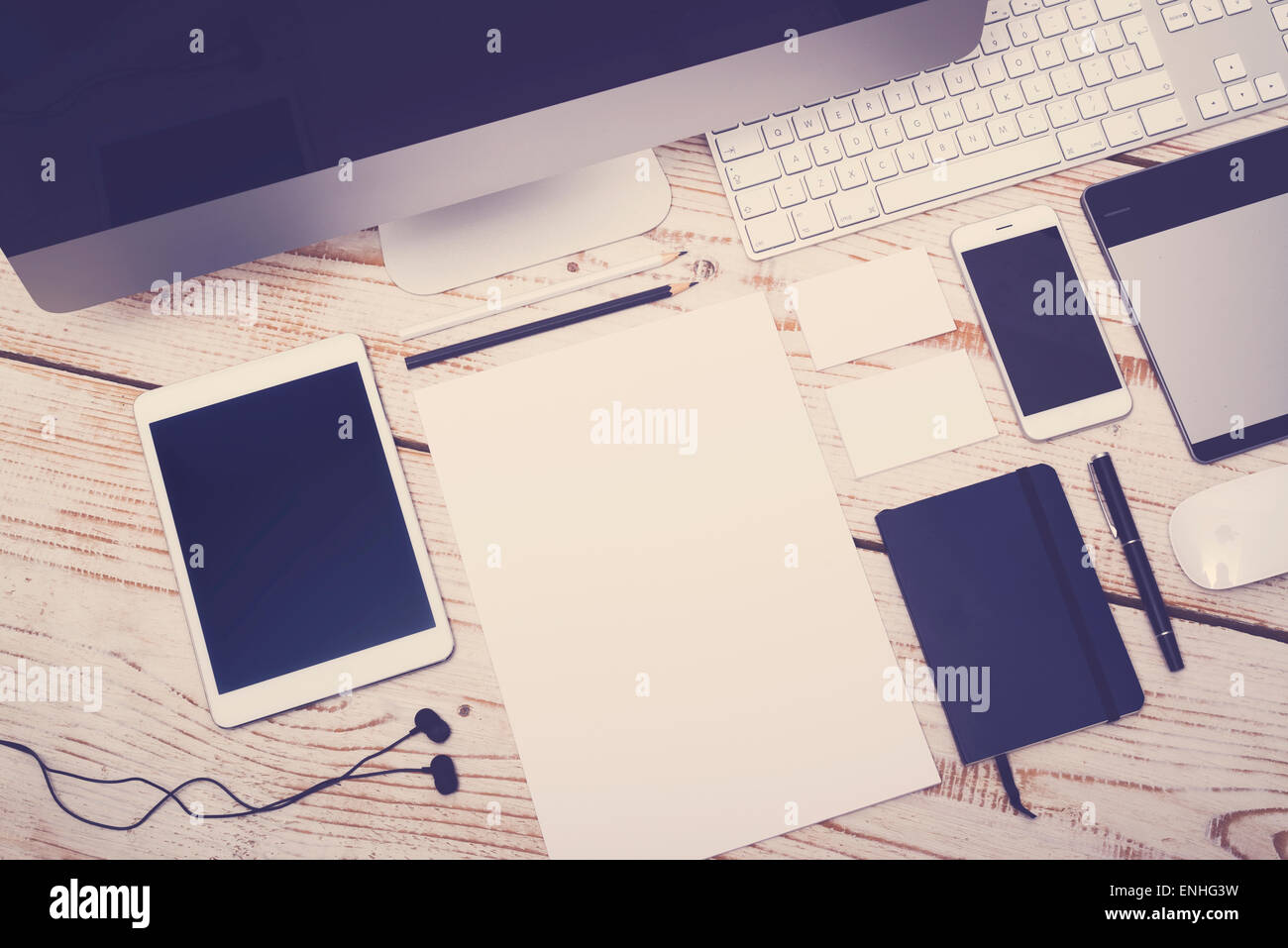 Briefkopf und Logo-Design-Vorlage Stockfoto