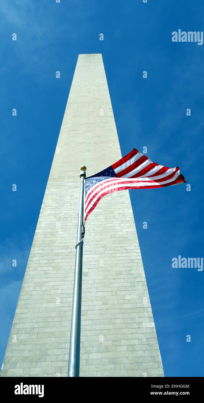 Obelisk der Washington Memorial in Washington, D.C. Stockfoto