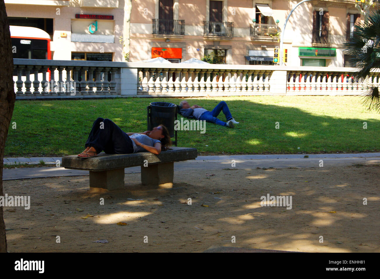 Barcelona-Porzellanfarbe Stockfoto