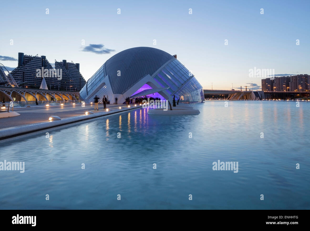 Die Stadt der Künste und Wissenschaften, das Hemisferic, Valencia, Spanien Stockfoto