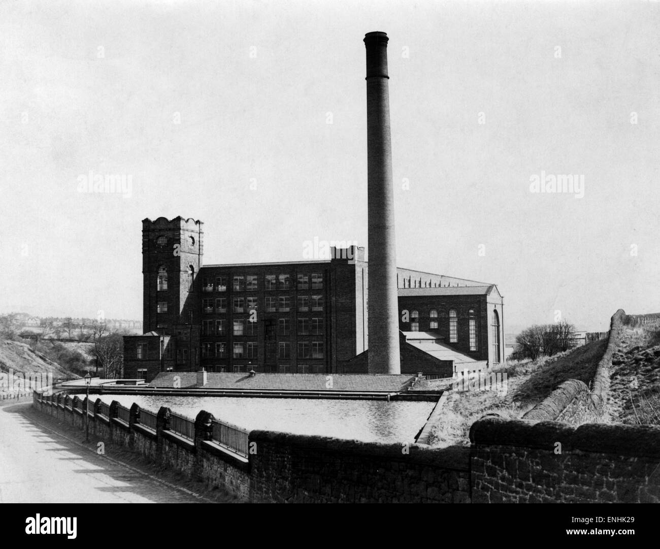 North End Spinning Company Mühle in Bolton, Greater Manchester, 16. März 1948. Stockfoto