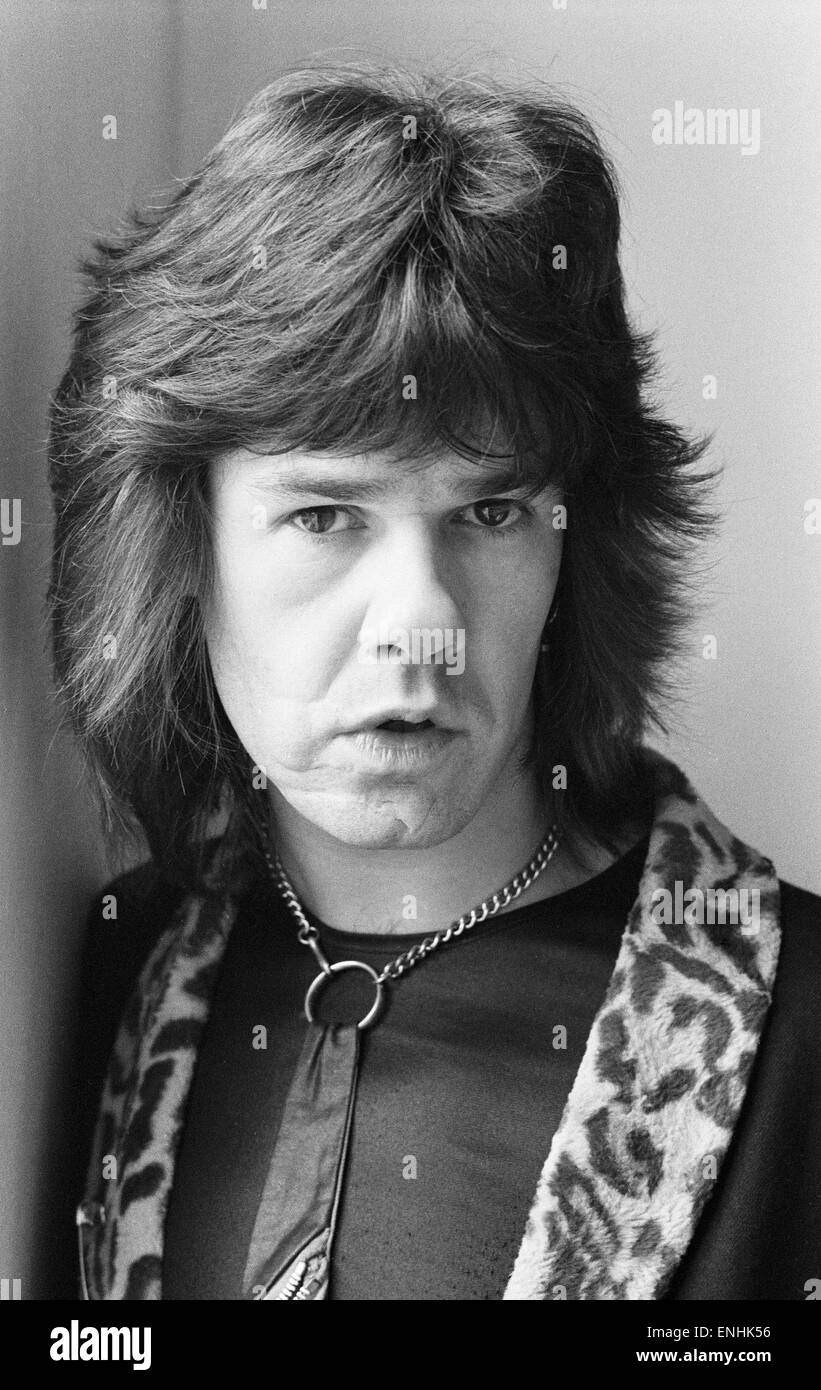 Britischer Blues-Gitarrist und Sänger Gary Moore von Thin Lizzy. 27. März 1979. Stockfoto