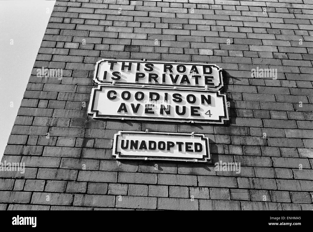 Häuser in Goodison Avenue in Walton, Liverpool, um Platz für eine neue Tribüne im Goodison Park, Heimstadion des FC Everton Football Club abgerissen werden. August 1965. Stockfoto