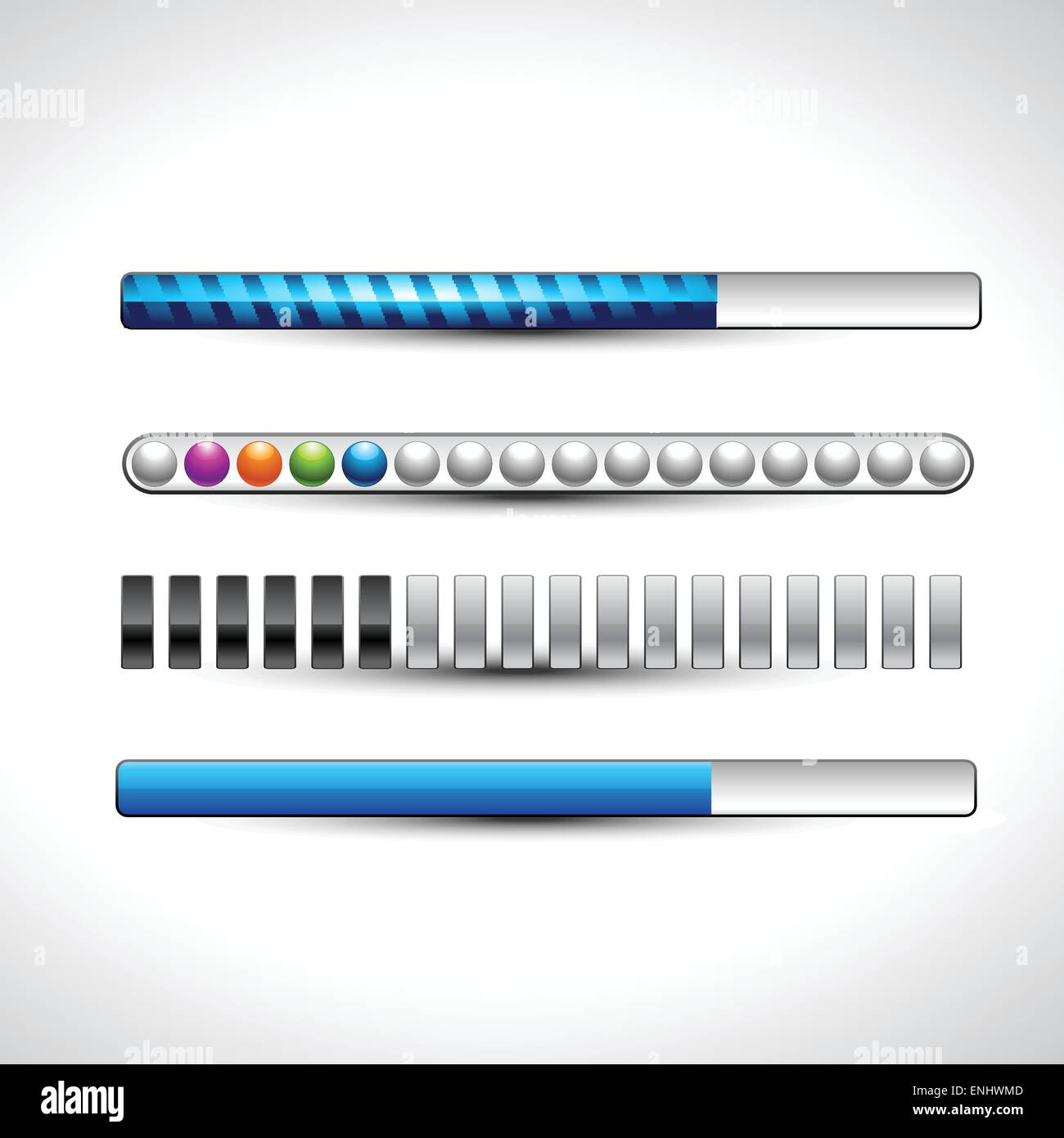 Vektor-Fortschritt laden stilvolle bars Stock Vektor