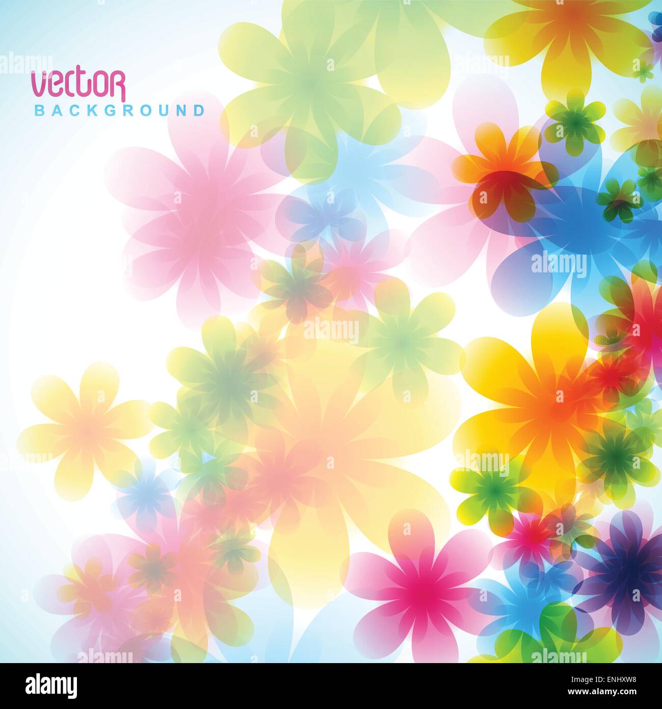 stylische bunte Blume Vektor Hintergrund Stock Vektor