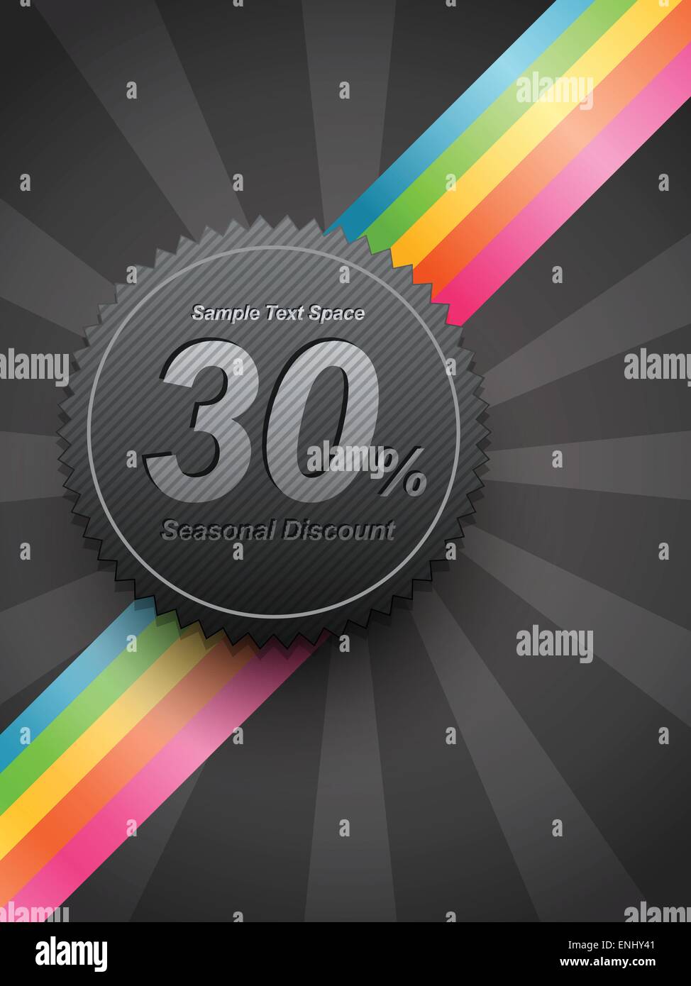 dunkle Rabatt Label Vektorgrafik Stock Vektor