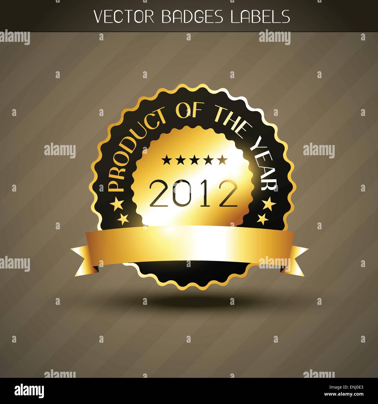 Vektor-Produkt des Jahres golden label Stock Vektor