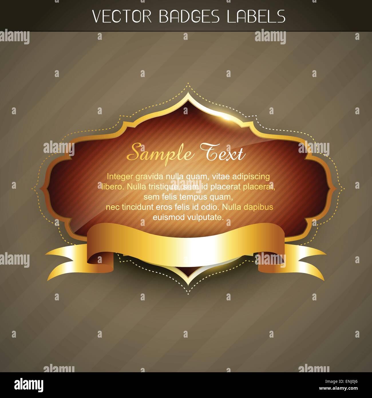 Vektor golden Label mit Platz für Ihren text Stock Vektor