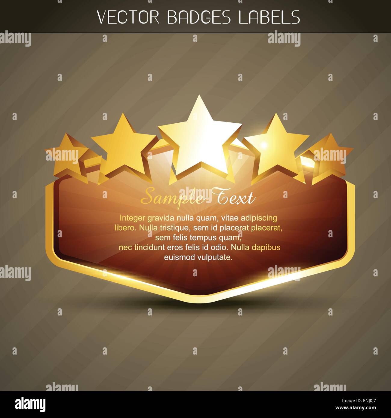 Vektor golden Label mit Platz für Ihren text Stock Vektor