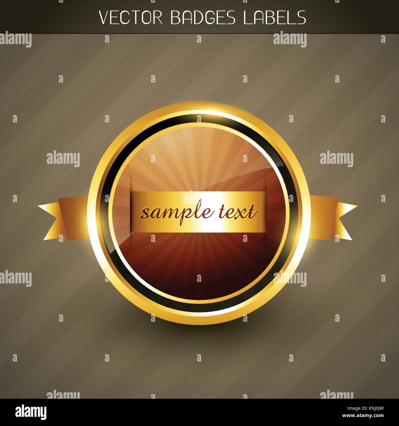 schöne Golen Vektor Label Abzeichen Stock Vektor