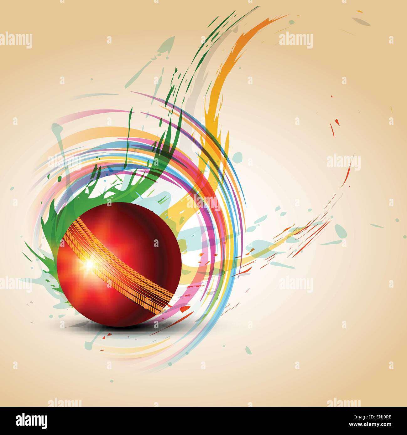 Vektor Cricketball im Grunge Hintergrund Stock Vektor