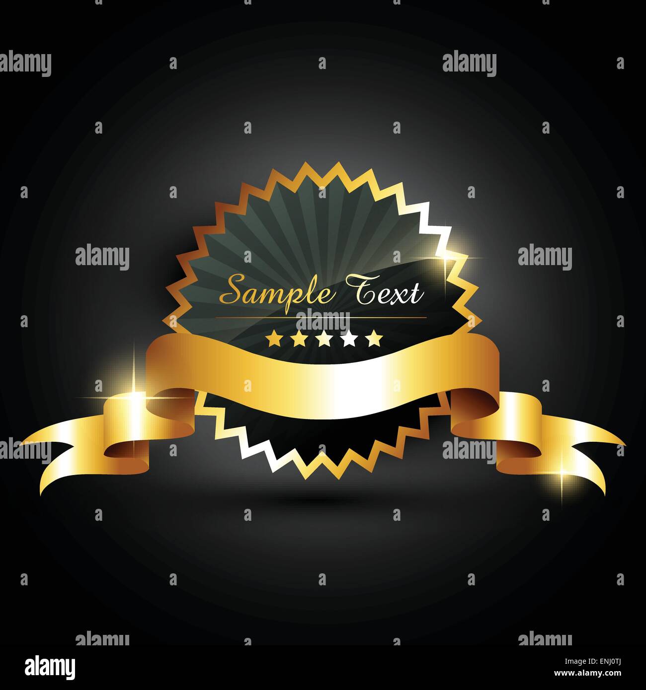 Luxuary Stil Vektor golden label Stock Vektor