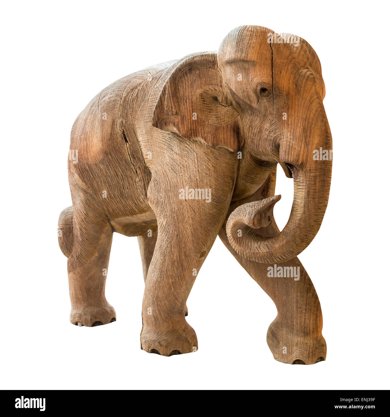 Alte Elefanten-Modell auf isolierte Hintergrund Stockfoto