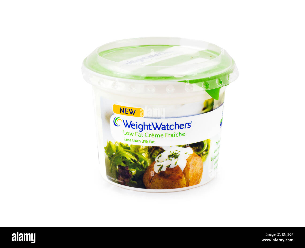 Gewicht Watchers niedrig Fett Creme Freche Stockfoto