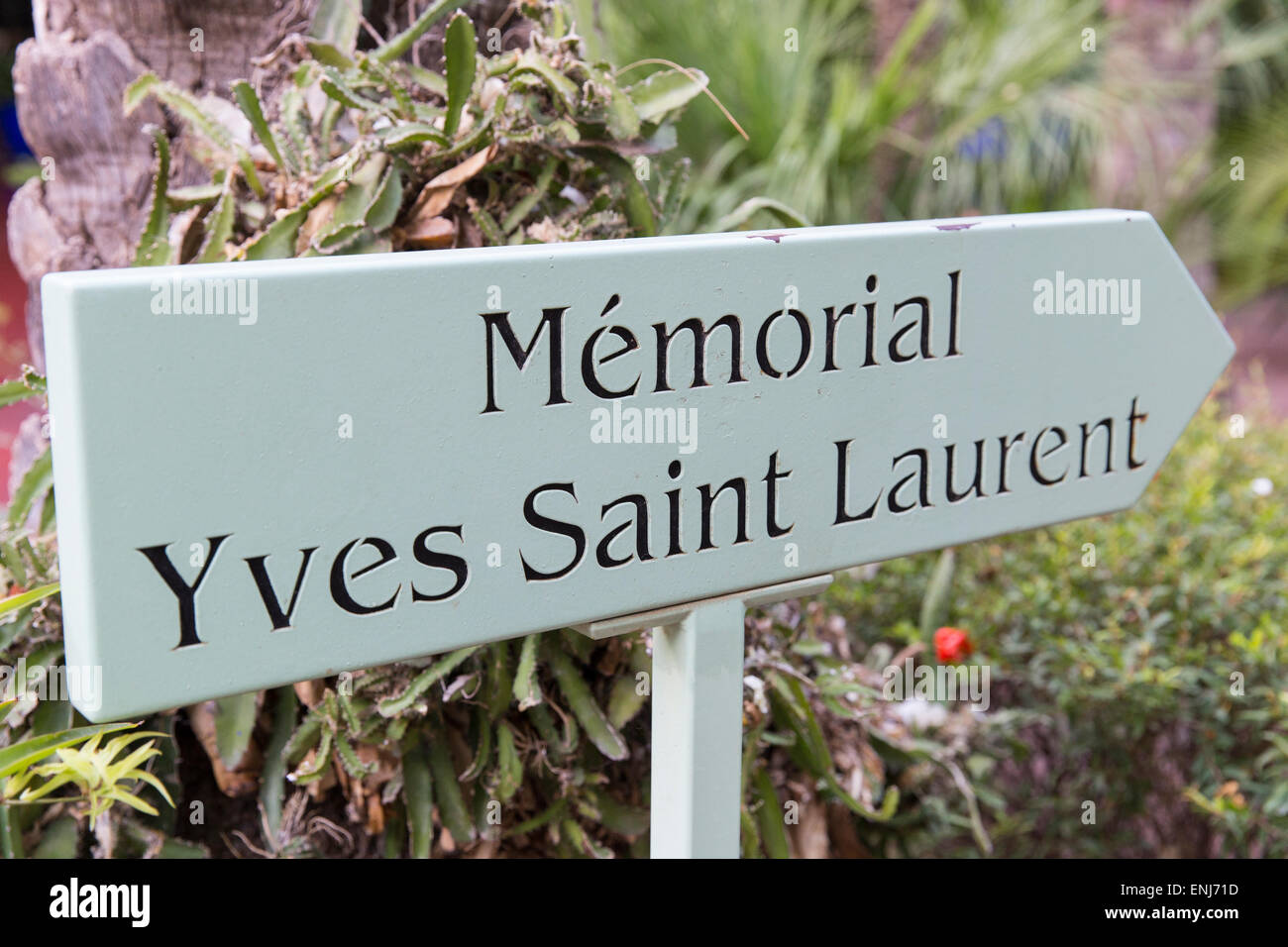 Memorial Yves Saint Laurent Garten Marokko Marrakesch marokkanische Gärten Jardin Majorelle Stockfoto