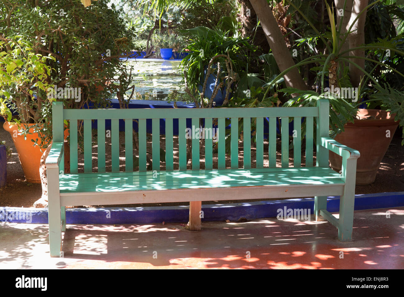 Yves Saint Laurent Garten Marokko Marrakesch marokkanische Gärten Jardin Majorelle Stockfoto