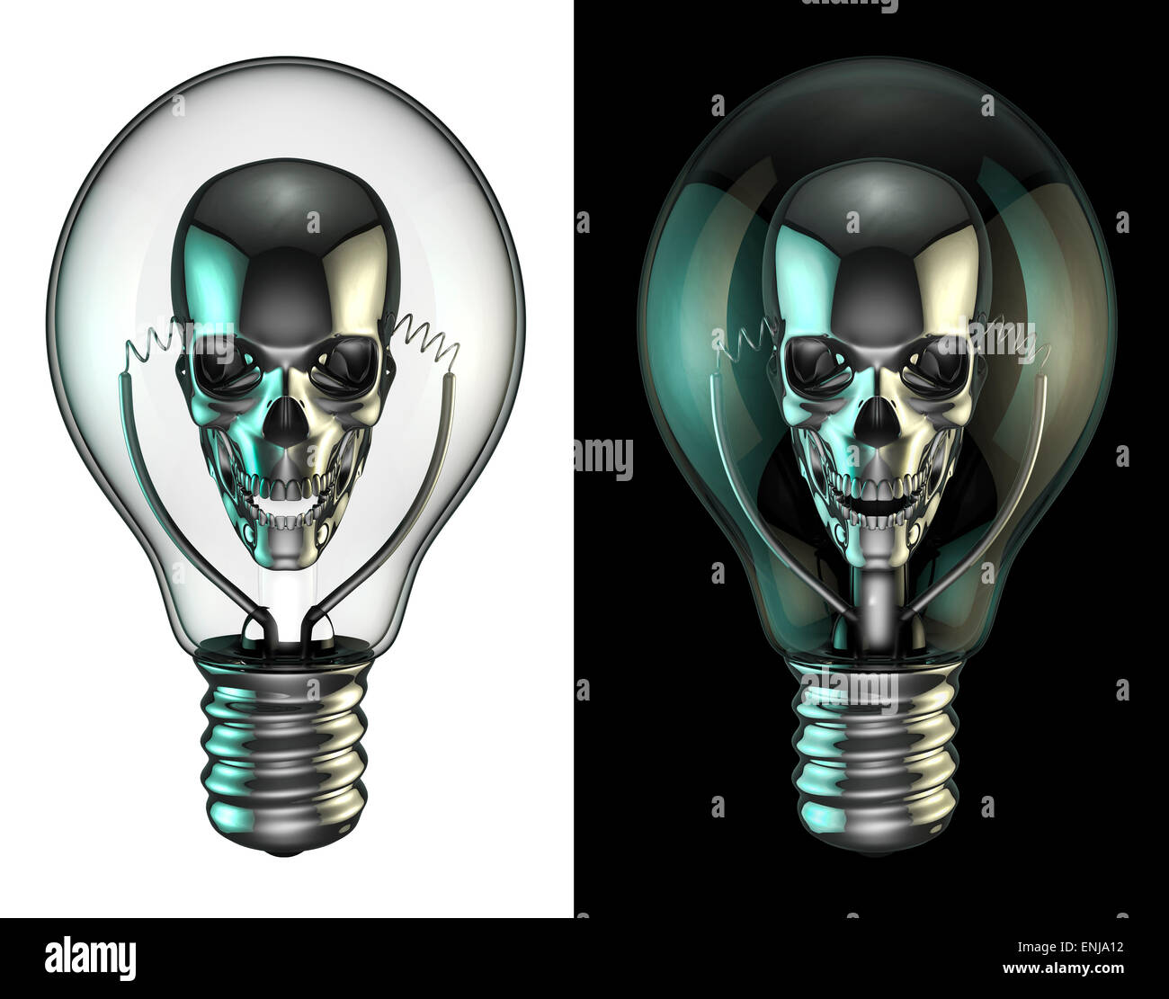 3D Lampe Totenkopf, der leuchtende Schädel