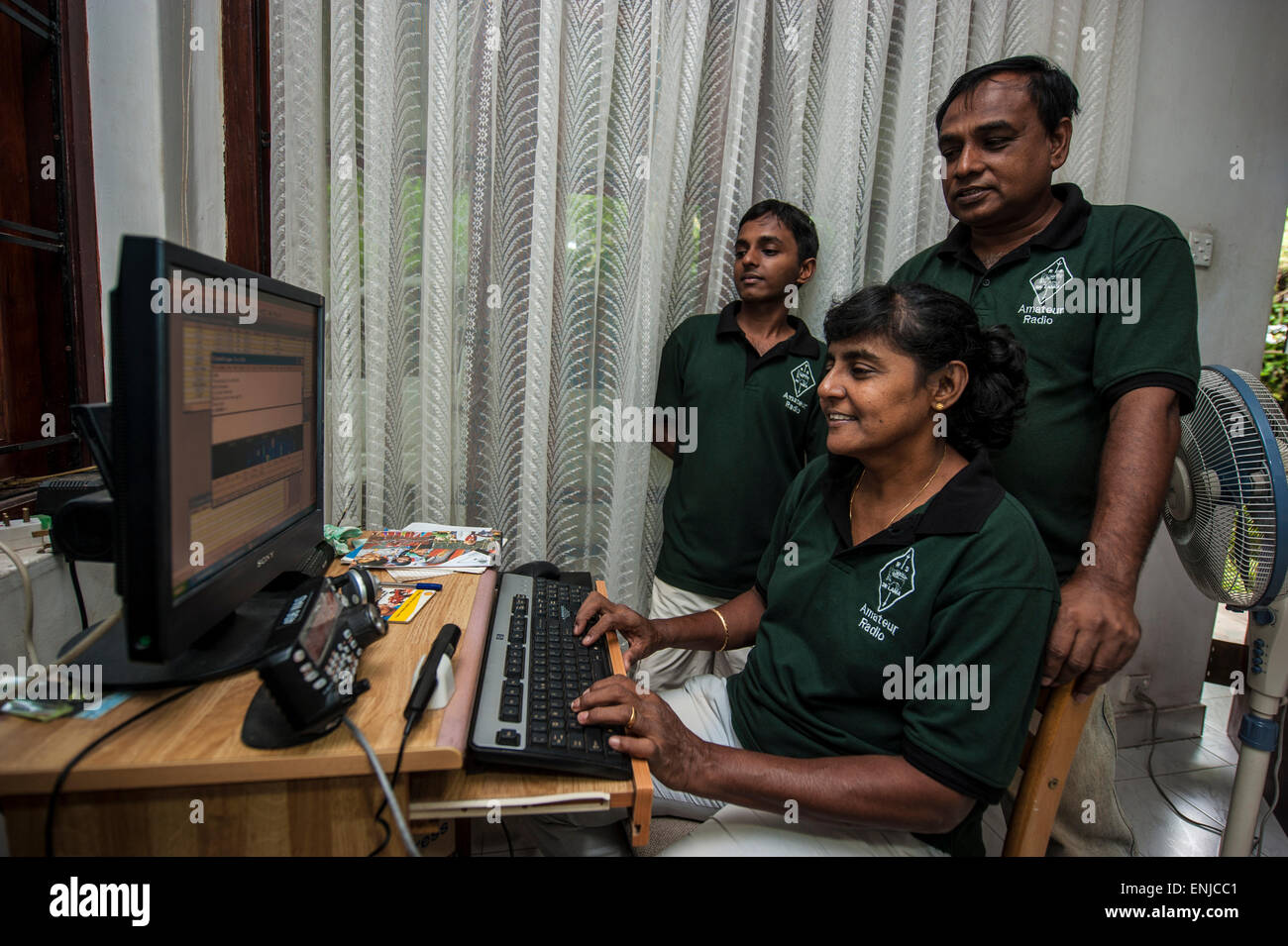 Amateur-Radio-Station in Sri Lanka, Süd-Ost-Asien. Stockfoto