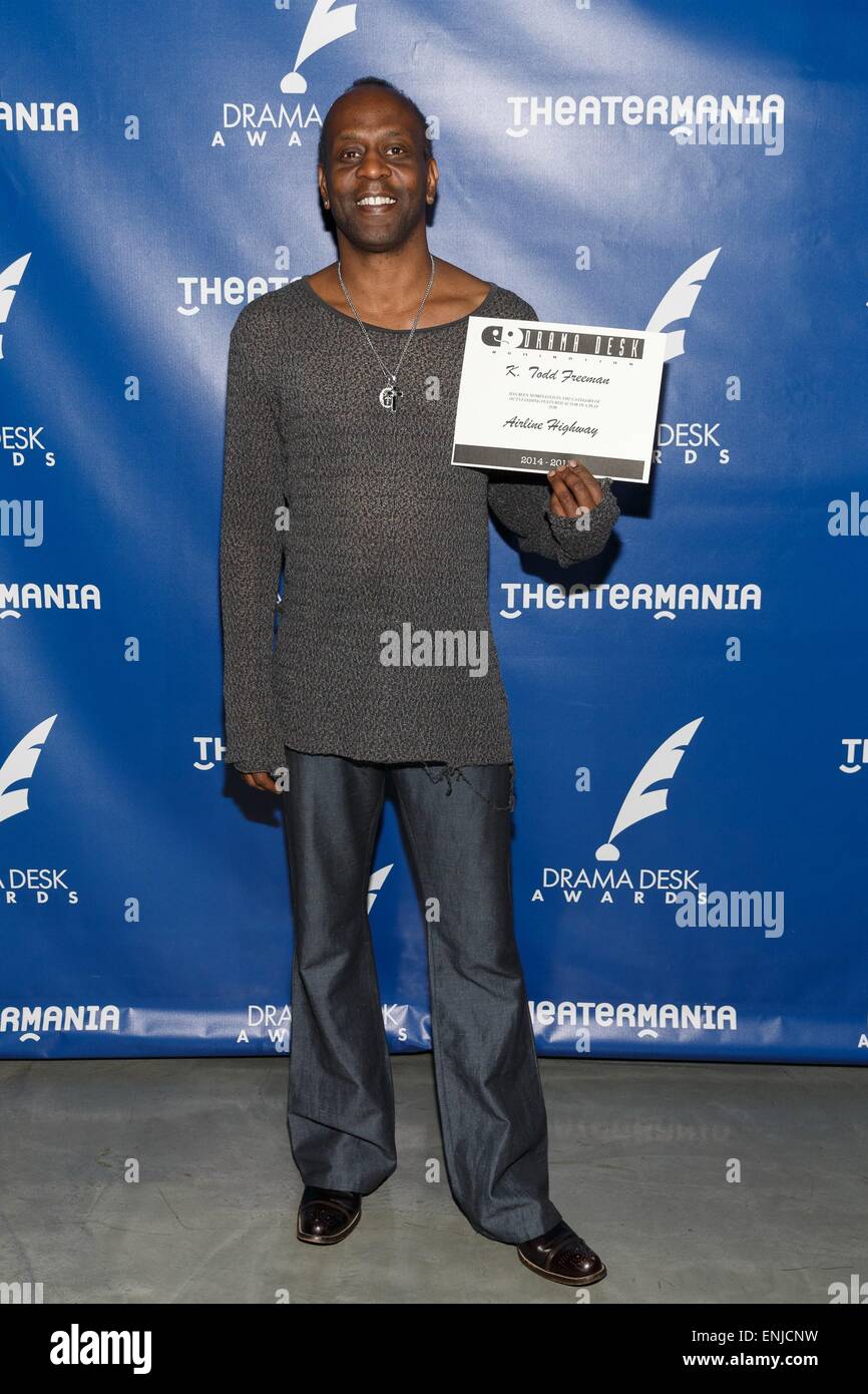 New York, NY, USA. 6. Mai 2015. K. Todd Freeman im Ankunftsbereich für 2015 Drama Desk Awards nominierten Rezeption, New World Stages, New York, NY 6. Mai 2015. Bildnachweis: Jason Smith/Everett Collection/Alamy Live-Nachrichten Stockfoto