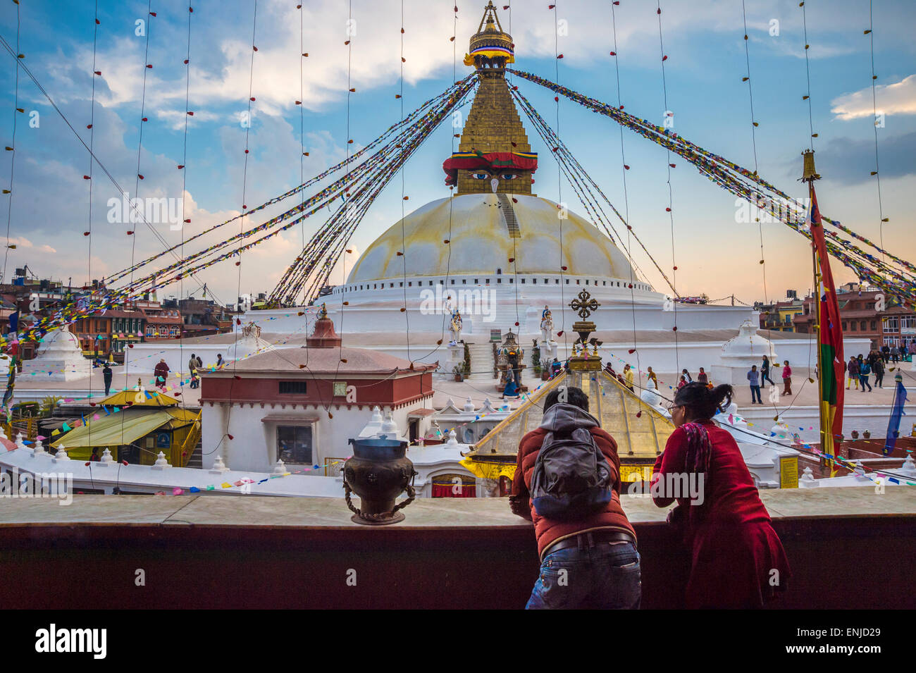 Boudhanath Stupa in Kathmandu Stockfoto
