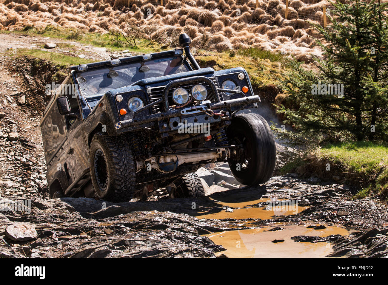 Land Rover Defender off Road Landrover Defender off-road Stockfoto