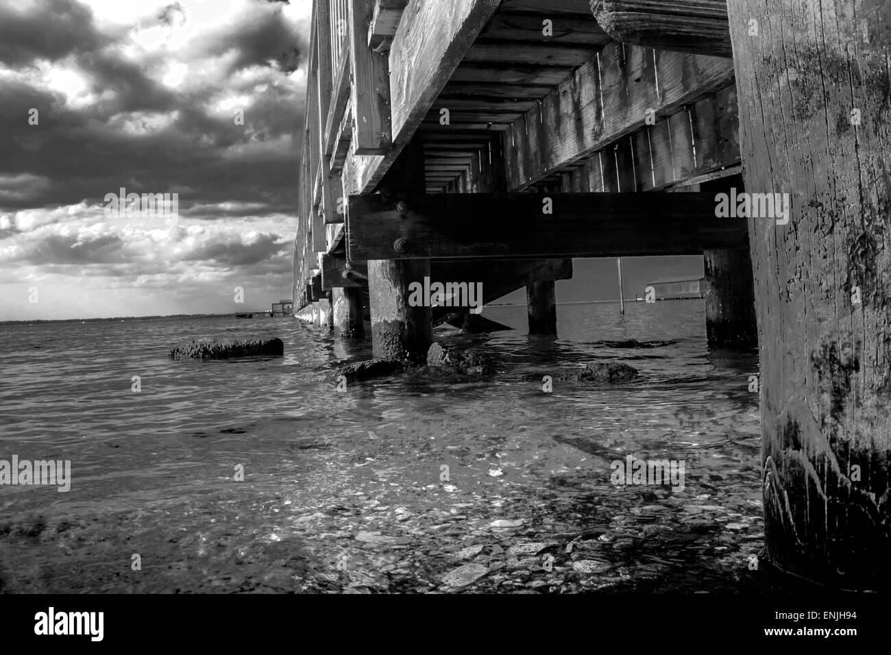 langen Pier auf St. John River Stockfoto