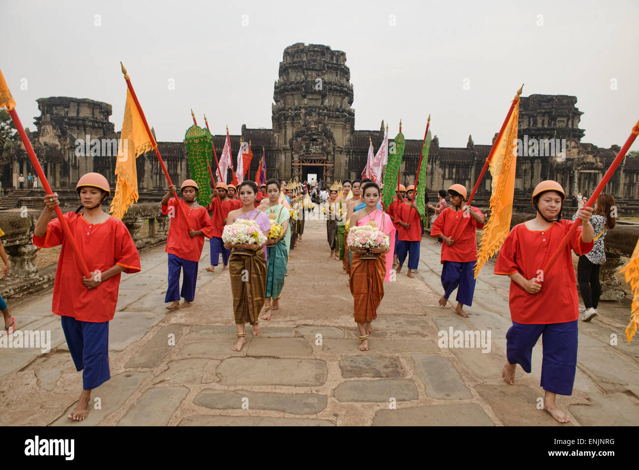 Khmer Neujahr in Angkor Wat in Siem Reap, Kambodscha Stockfoto