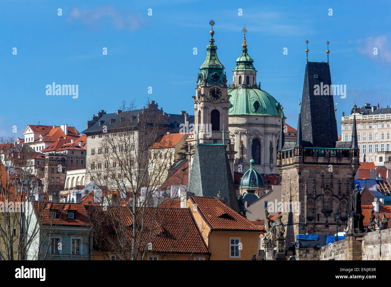 Prager Kleinseite, Prag Mala Strana Tschechische Republik Wahrzeichen Stockfoto