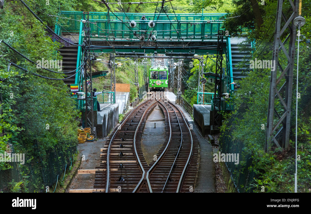 Ooyama Kabel train,Mt.Ooyama,Isehara Stadt, Kanagawa, Präfektur Hiroshima, Japan Stockfoto