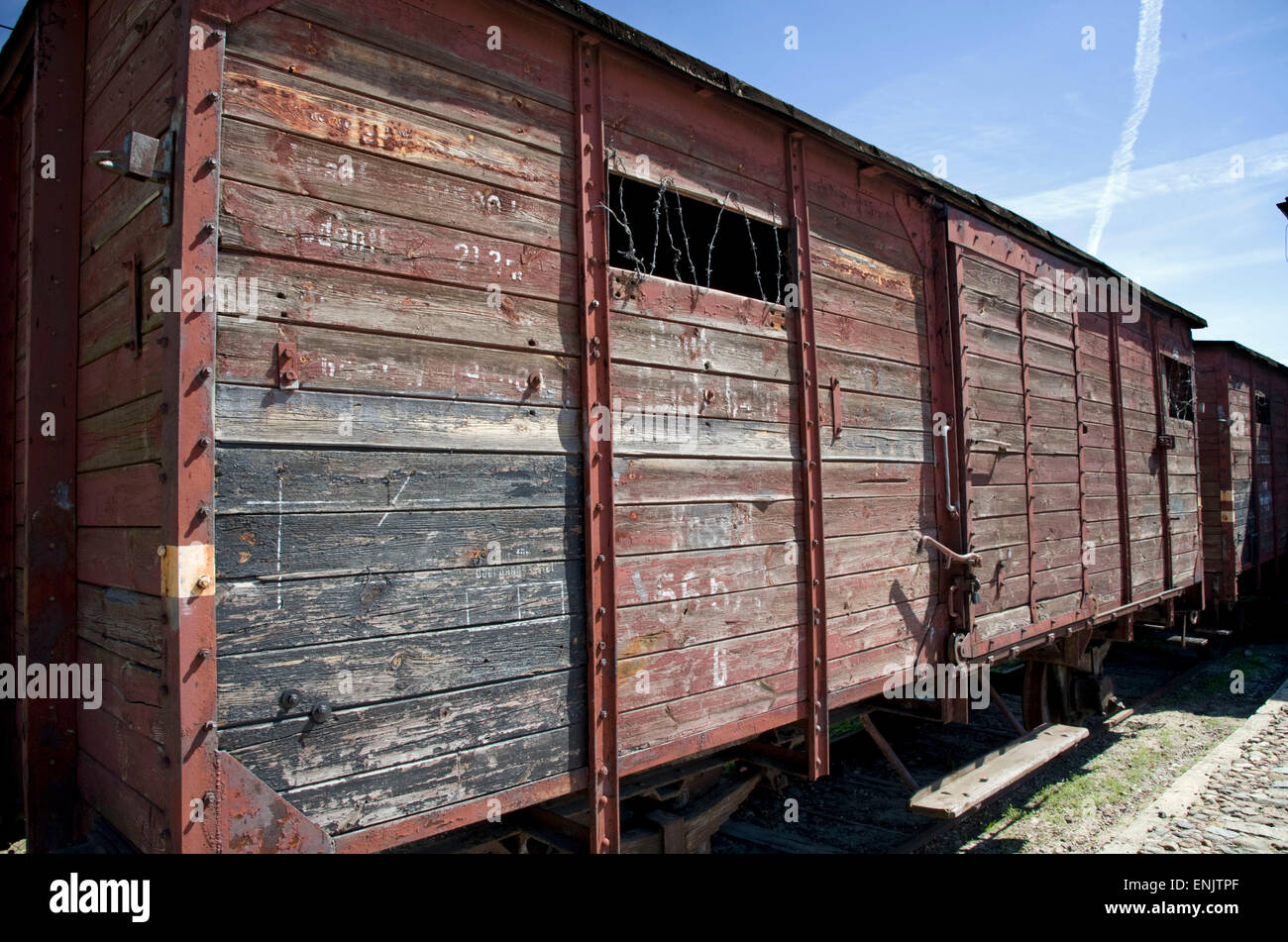 Europa, Polen, Lodz, Gedenkstätte Radegast Station, wo die Juden aus dem Ghetto Deportation in mehreren Konzentration Lager waren. Stockfoto
