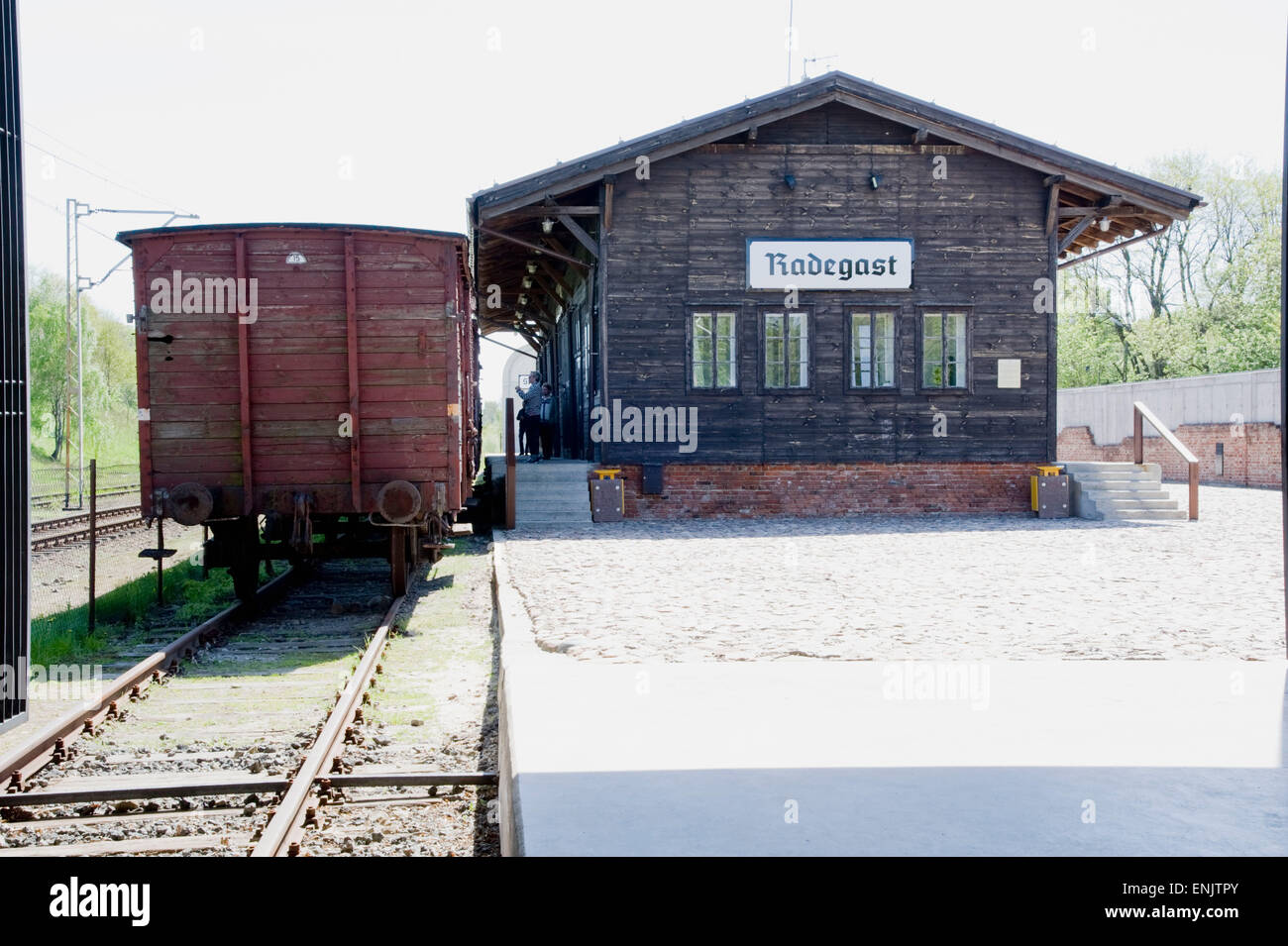 Europa, Polen, Lodz, Gedenkstätte Radegast Station, wo die Juden aus dem Ghetto Deportation in mehreren Konzentration Lager waren. Stockfoto