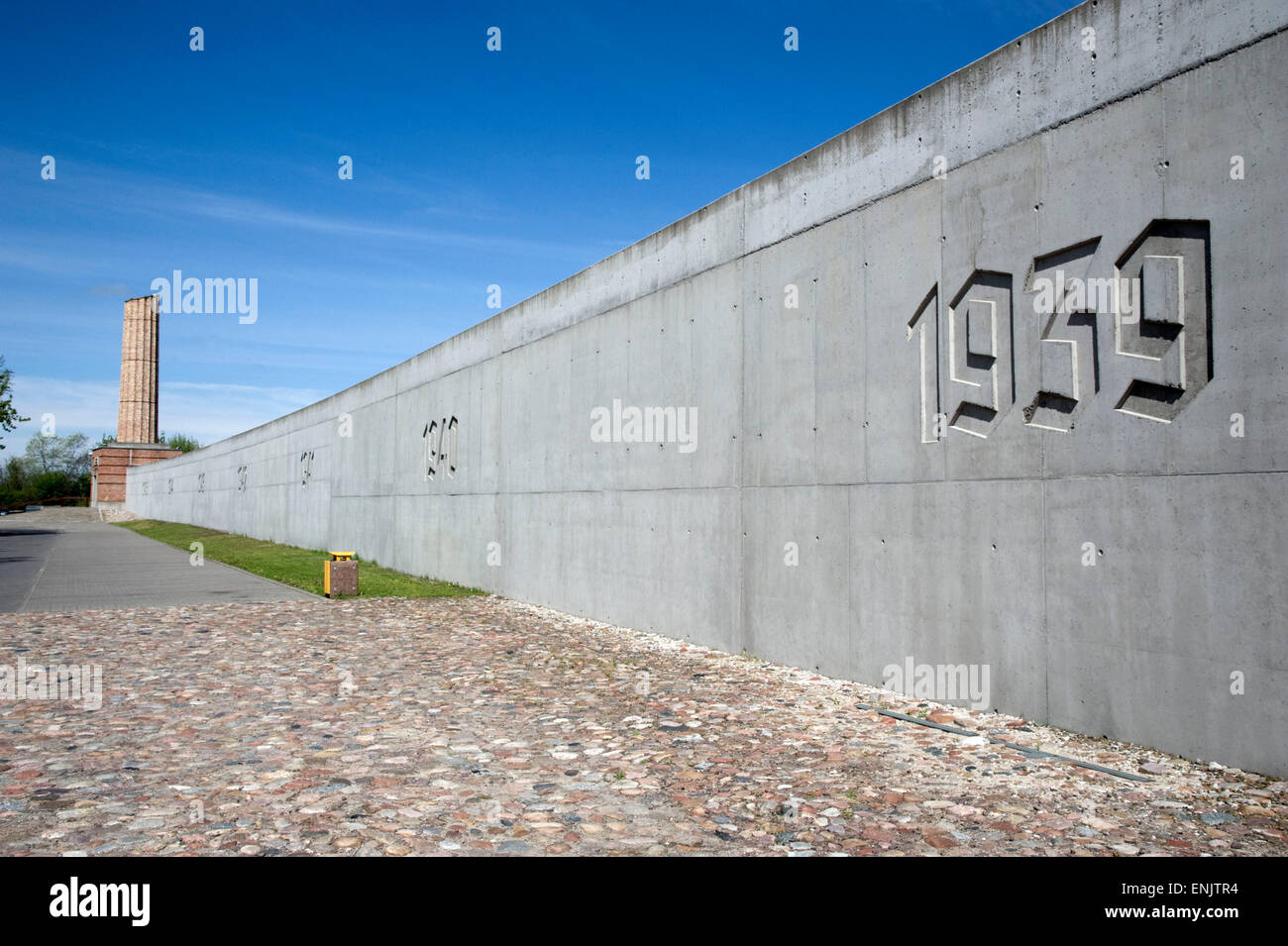 Europa, Polen, Lodz, Gedenkstätte Radegast Station, wo die Juden aus dem Ghetto Deportation in unterschiedlicher Konzentration Lager waren. Stockfoto