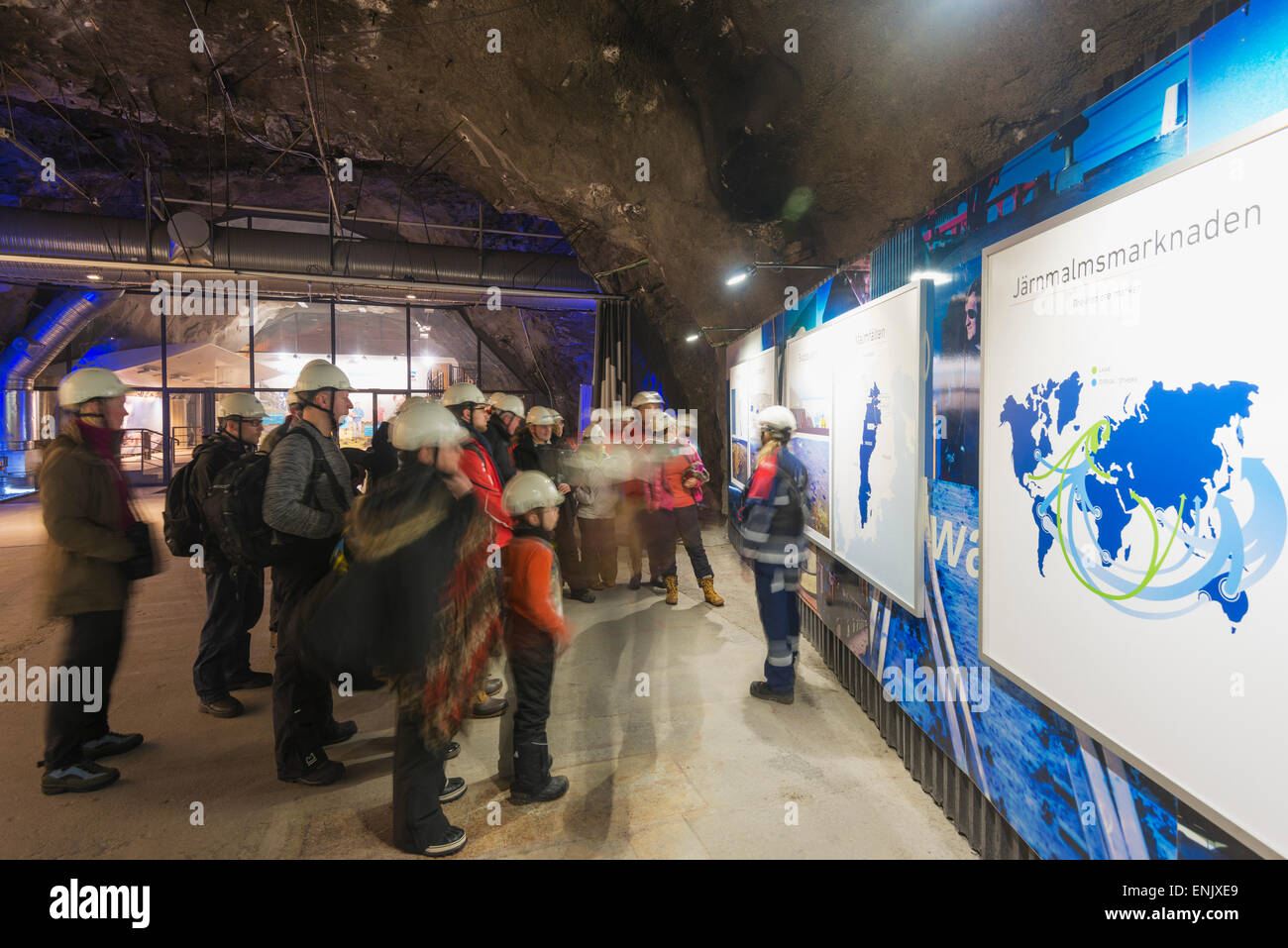 LKAB-Bergbau-Tour, meine größte unterirdische Eisenerz in der Welt, Kiruna, Lappland, Arctic Circle, Schweden, Skandinavien, Europa Stockfoto