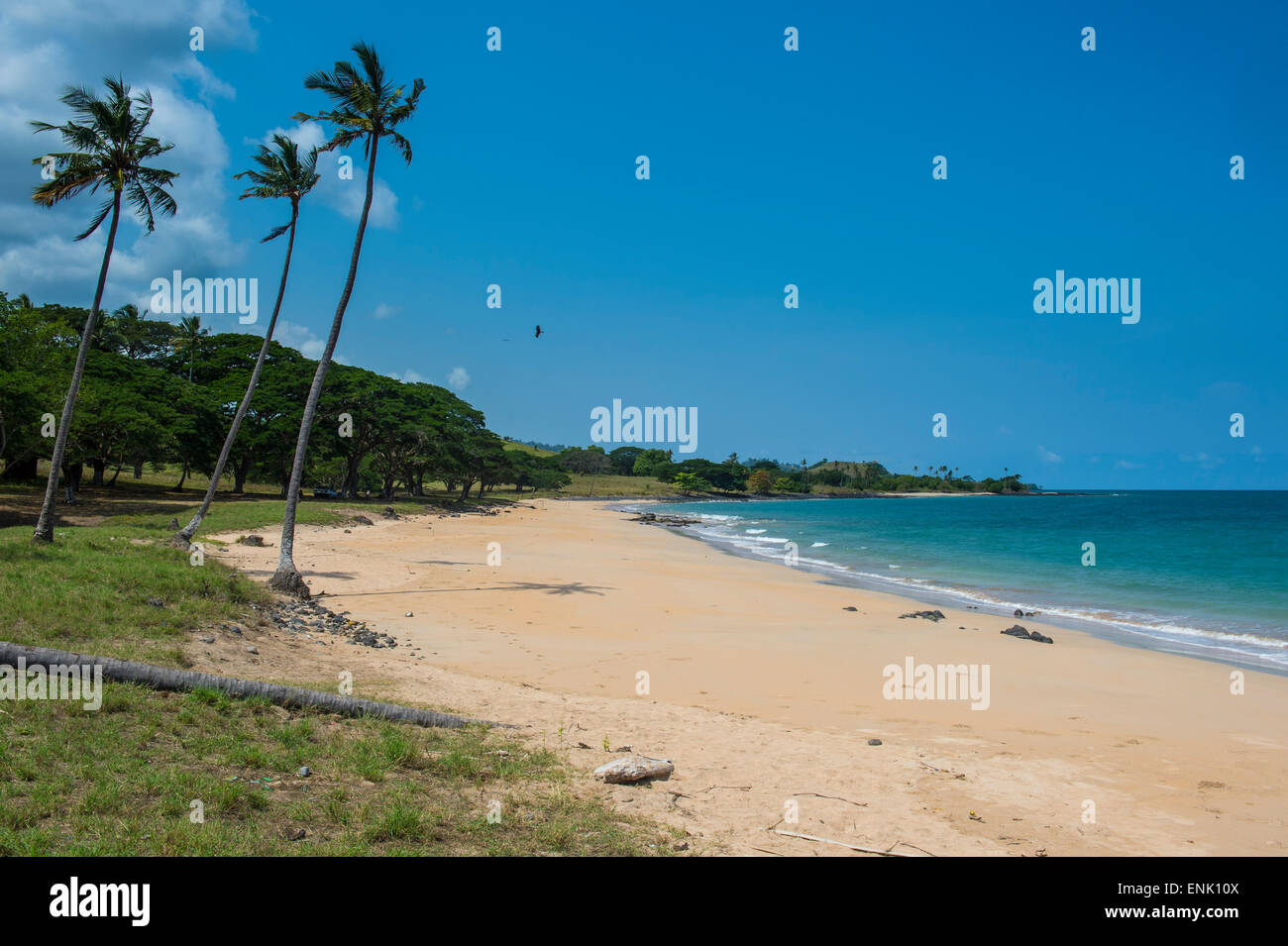 Strand von Praia Dos Governadores, São Tomé, Sao Tome und Principe, Atlantik, Afrika Stockfoto