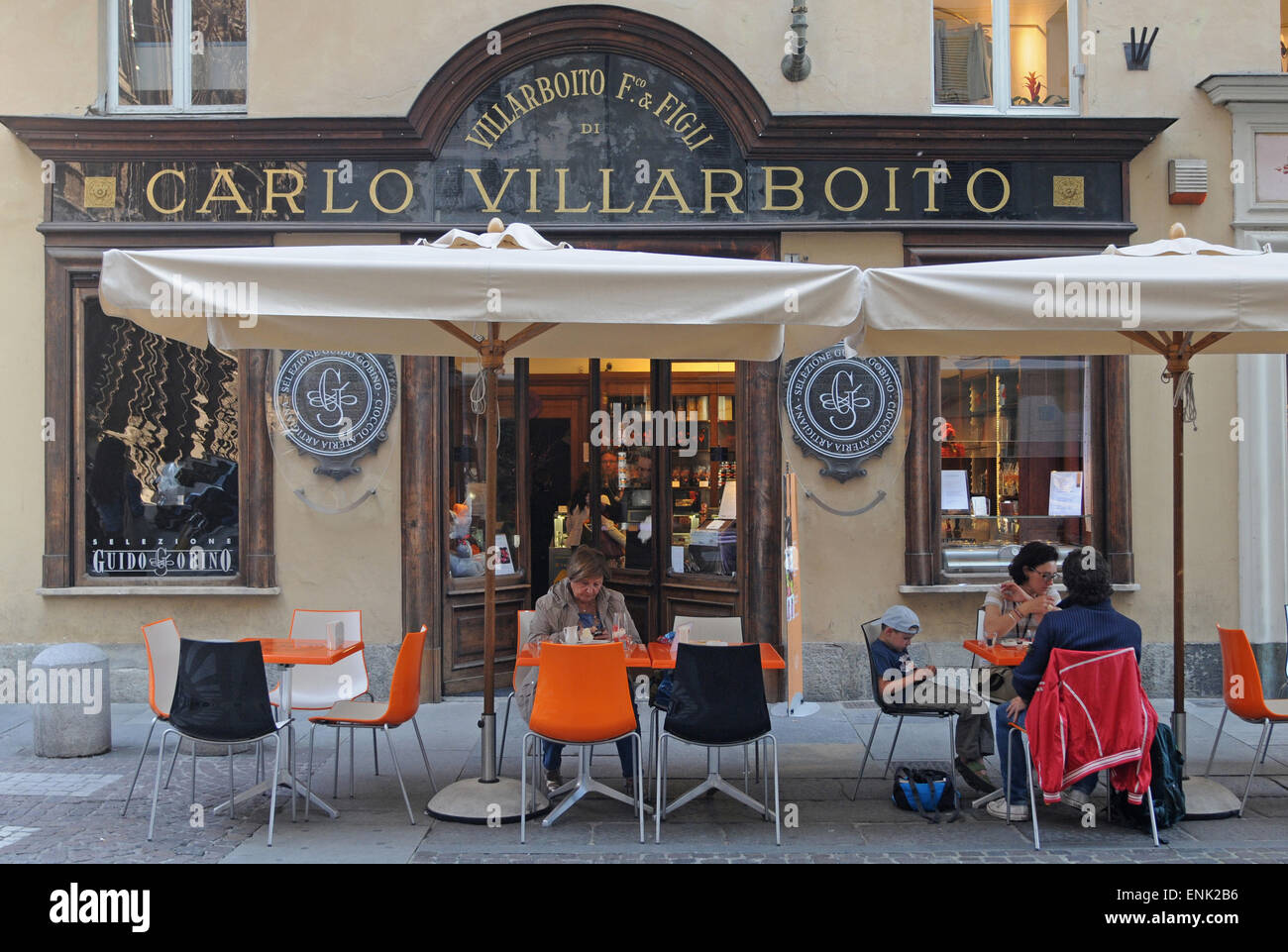 Italien, Piemont, Turin, Straßenszene Stockfoto